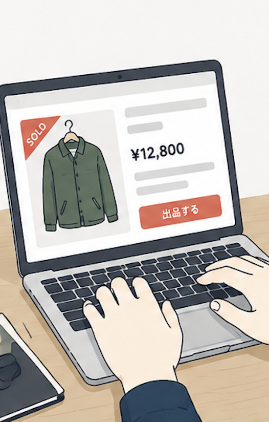 適正価格での出品・出品画面